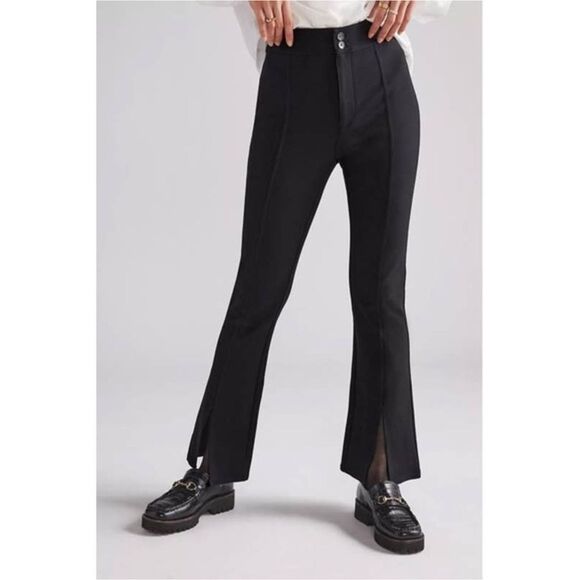 Maeve by Anthropologie Slit Front Ponte Pants Black Size 8 - Picture 11 of 13